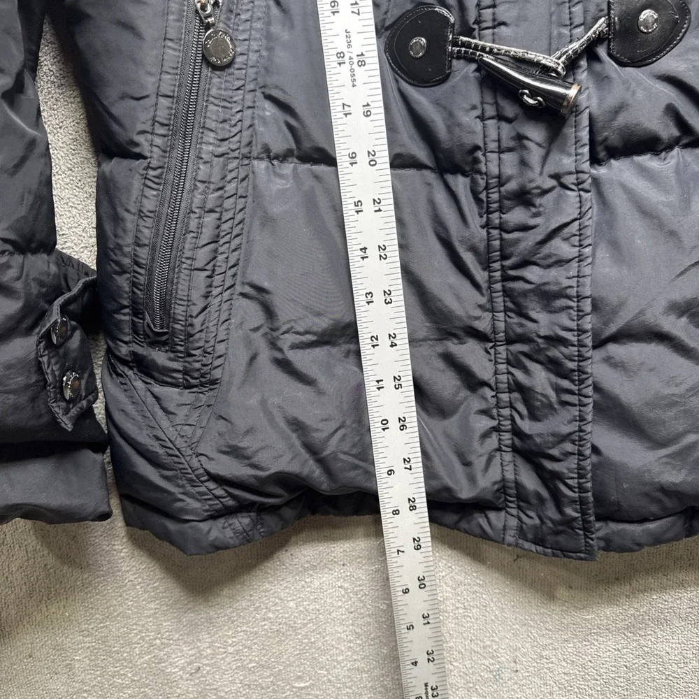 Calvin Klein Mens Black Hooded Toggle Quilted‎ Jacket Large Classic Winter